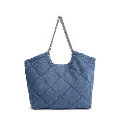 Jennie Blue Quilted Chain Bag