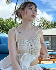 Sakura Crochet Crop Top