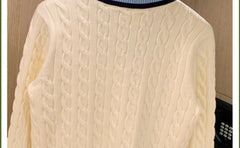 Rora Cable Knit Pattern Sweater