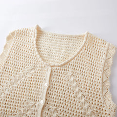 Gaeul Crochet Button Vest