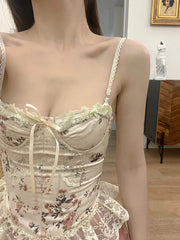 Julie Floral Lace Corset Top