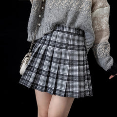 Giselle Plaid Pleated School Girl Skirt