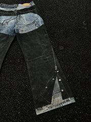 Ni-Ki Black Blue Hybrid Denim Jeans
