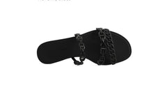 Lisa Chain-Link Slide Sandals