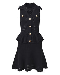 Jisoo Peplum Knitted Dress