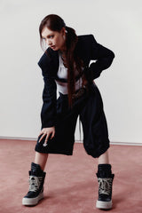 Liz Black High-Top Sneakers