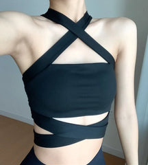 Lisa Criss-Cross Halter Top