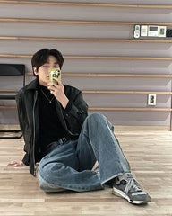Jeongin Faux Leather Jacket