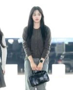 Minji Noir Faux Leather Shoulder Bag