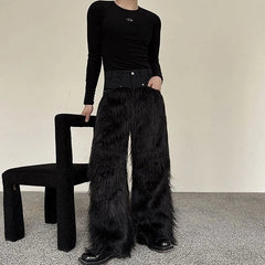 Kazuha Furry Casual Pants