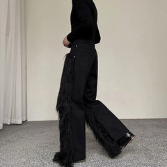 Kazuha Furry Casual Pants