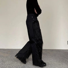 Kazuha Furry Casual Pants