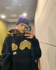 Hyunjin Graphic Bear Hoodie