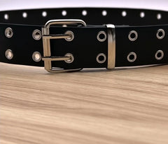 Heeseung Noir Layered Eyelet Belt