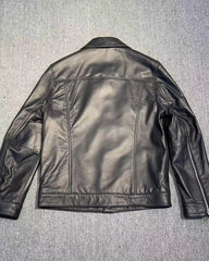 Suga Leather Snap-Button Jacket