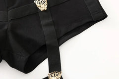 Lisa Leopard Strap Shorts
