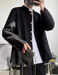 Sunghoon Noir Mandarin Blazer Jacket