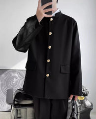 Sunghoon Noir Mandarin Blazer Jacket