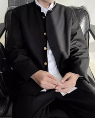 Sunghoon Noir Mandarin Blazer Jacket