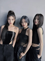 Ryujin Black Mesh Halter Bodysuit