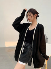 Ni-Ki Noir Open Knit Cardigan