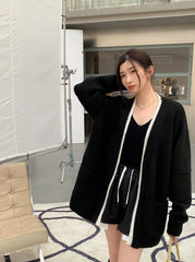 Ni-Ki Noir Open Knit Cardigan