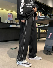 Jay Noir White-Trimmed Pants