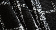 Jimin Black Plaid Tweed Jacket
