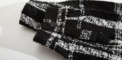 Jimin Black Plaid Tweed Jacket