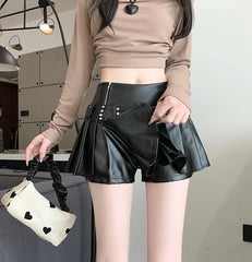 Ruka Pleated Belted Skort