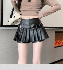 Ruka Pleated Belted Skort