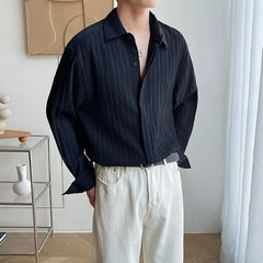 Jin Pleated Textured Shirt