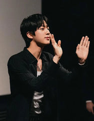 Black Pleated Textured Shirt | Jin – BTS