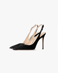 Rose Pointed Strap Heels
