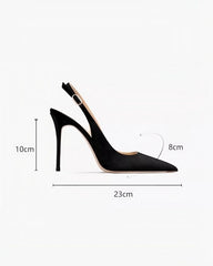 Rose Pointed Strap Heels