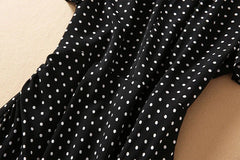 Rose Polka Dot Midi Dress