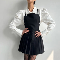 Moka Preppy Pleated A-Line Dress