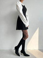 Moka Preppy Pleated A-Line Dress