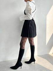 Moka Preppy Pleated A-Line Dress