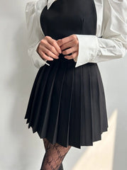 Moka Preppy Pleated A-Line Dress