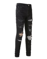 Jimin Noir Ripped Jeans