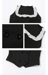 Jennie Ruffled Double-Breasted Vest