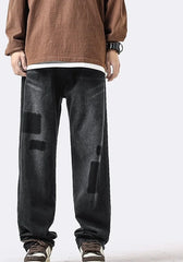 Jin Washed Patchwork Denim Jeans