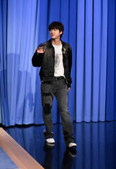 Jin Washed Patchwork Denim Jeans