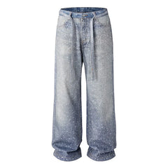 J-Hope Crystal-Studded Baggy Jeans