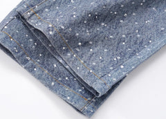 J-Hope Crystal-Studded Baggy Jeans