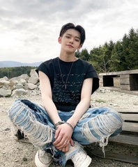 Yeonjun Patchwork Jeans