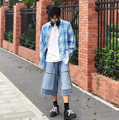 Jin Indigo Faded Plaid Shirt