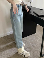 Jin Blue Folded-Hem Denim Jeans
