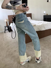 Jin Blue Folded-Hem Denim Jeans